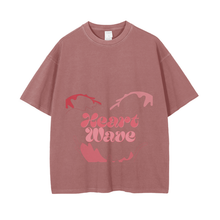 Load image into Gallery viewer, Heart Wave - Vintage Wash Drop Shoulder