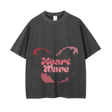 Load image into Gallery viewer, Heart Wave - Vintage Wash Drop Shoulder