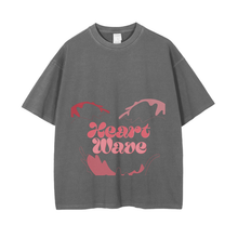 Load image into Gallery viewer, Heart Wave - Vintage Wash Drop Shoulder