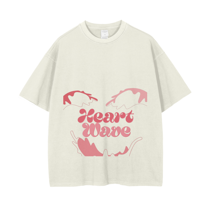 Heart Wave - Vintage Wash Drop Shoulder