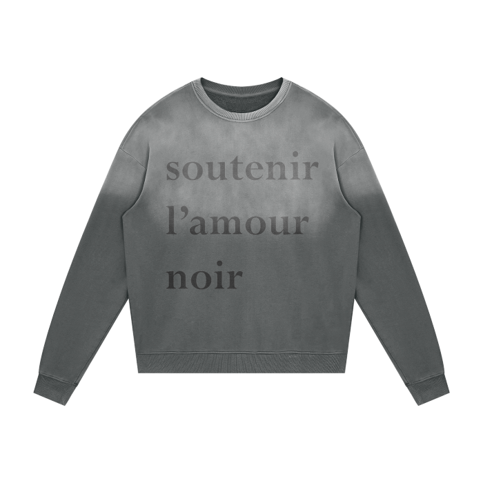 Streetwear Unisex Ombre Washed Effect Sweatshirt MOQ1