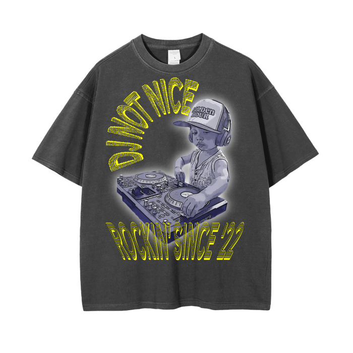 DJ NOT NICE - Concert Tee - Adult Vintage Was Drop Shoulder